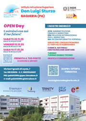 locandina con gli incontri di open day nell'a.s. 2025-2026 min